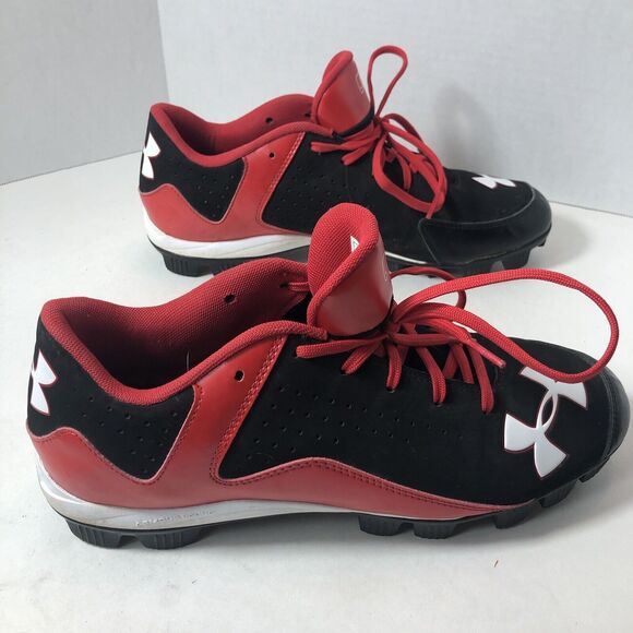 Under Armour UA Baseball Cleats Mens Size 11.5 Leadoff 1250077 - 061 Red Black C - Picture 9 of 11